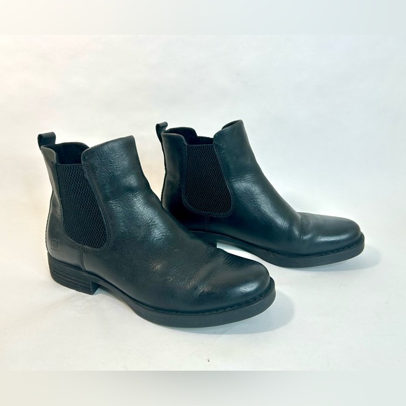 Born Cove Black Leather Chelsea Boots size 7, Full Grain Waterproof Leather - Picture 6 of 10